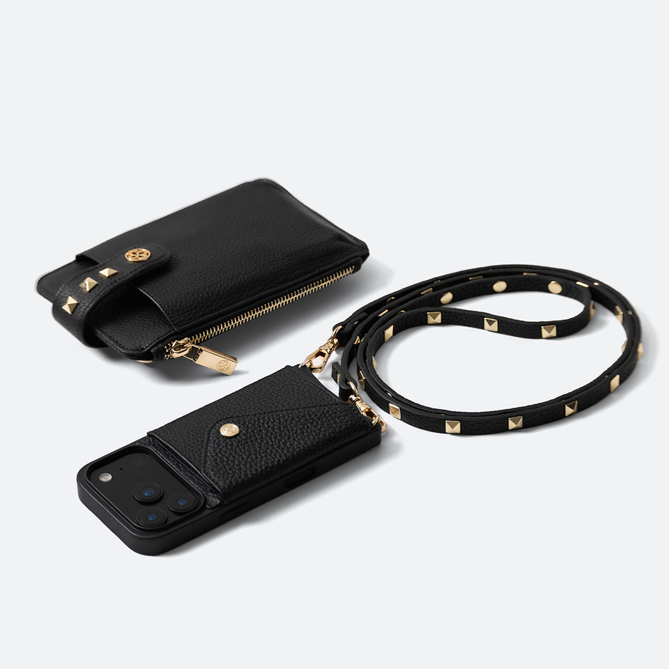 Pyramid Studs Crossbody Phone Bag – Sergio Scali Pyramid Studs Crossbody Phone Bag – Sergio Scali