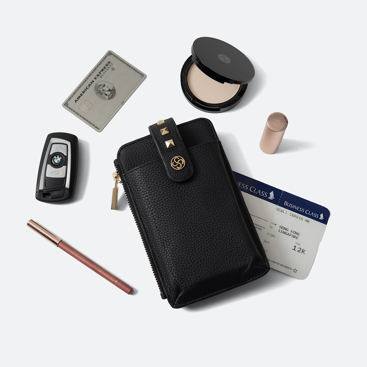 Pyramid Studs Crossbody Phone Bag Sergio Scali Pyramid Studs Crossbody Phone Bag Sergio Scali