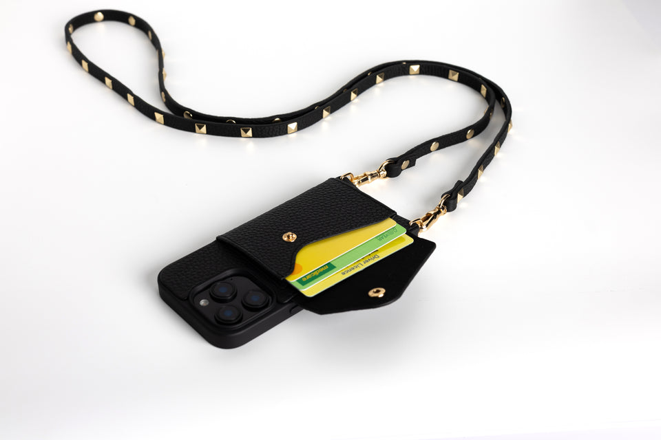 Ebony Black iPhone Leather Case